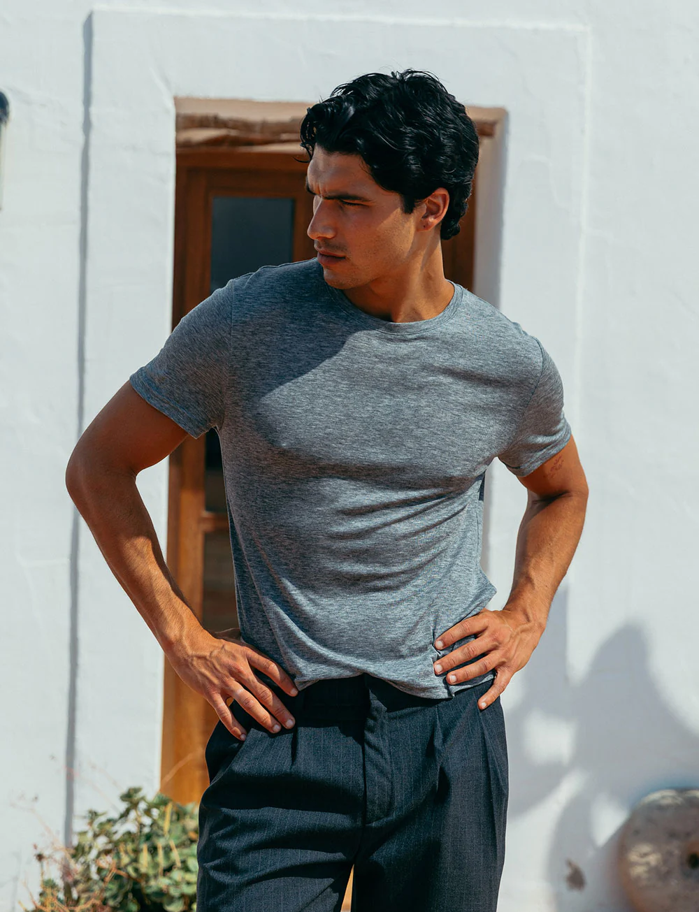 Andre Tencel T-Shirt, Grey - Image 2