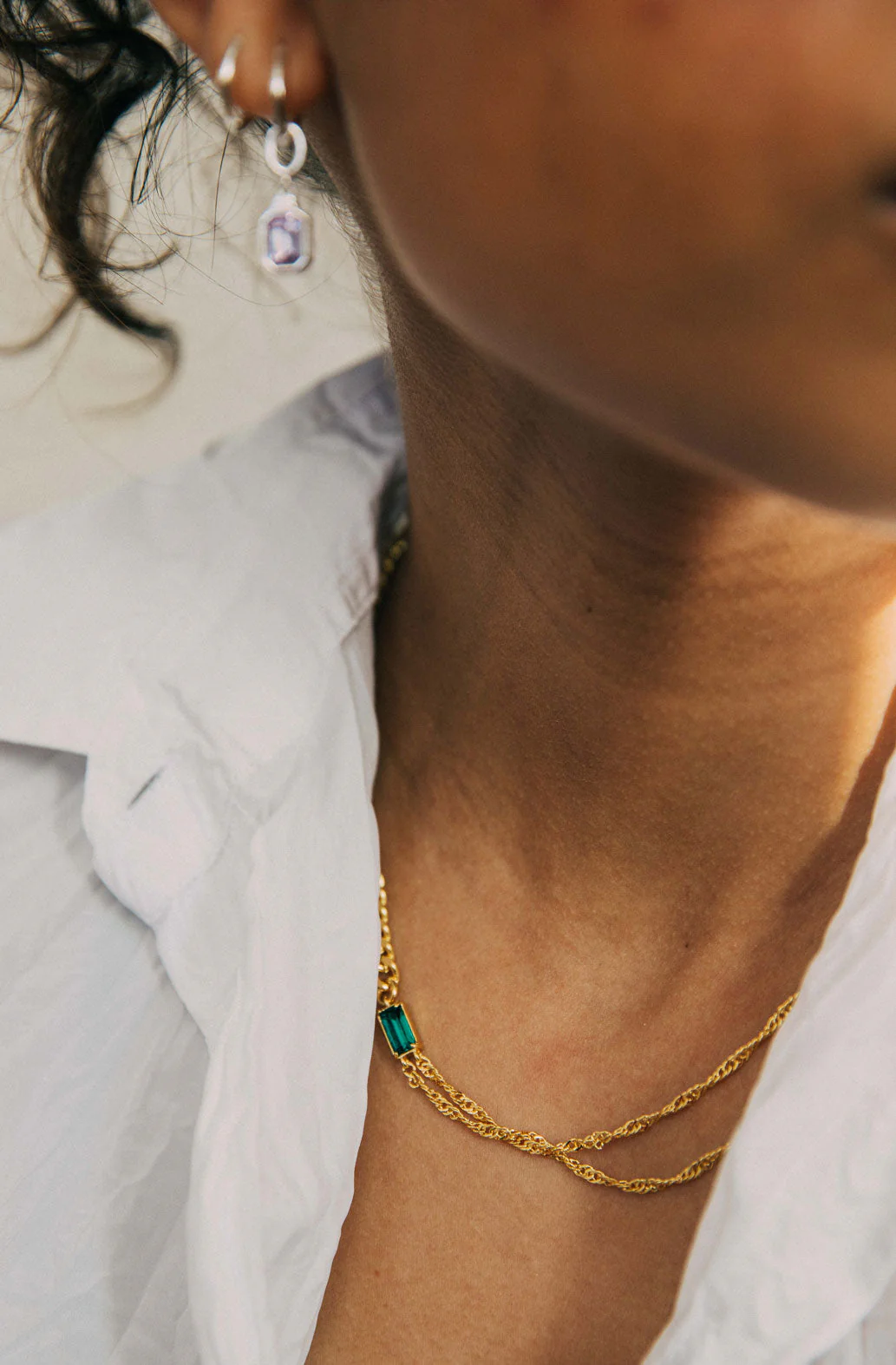 Brooke Necklace, Gold - Image 4