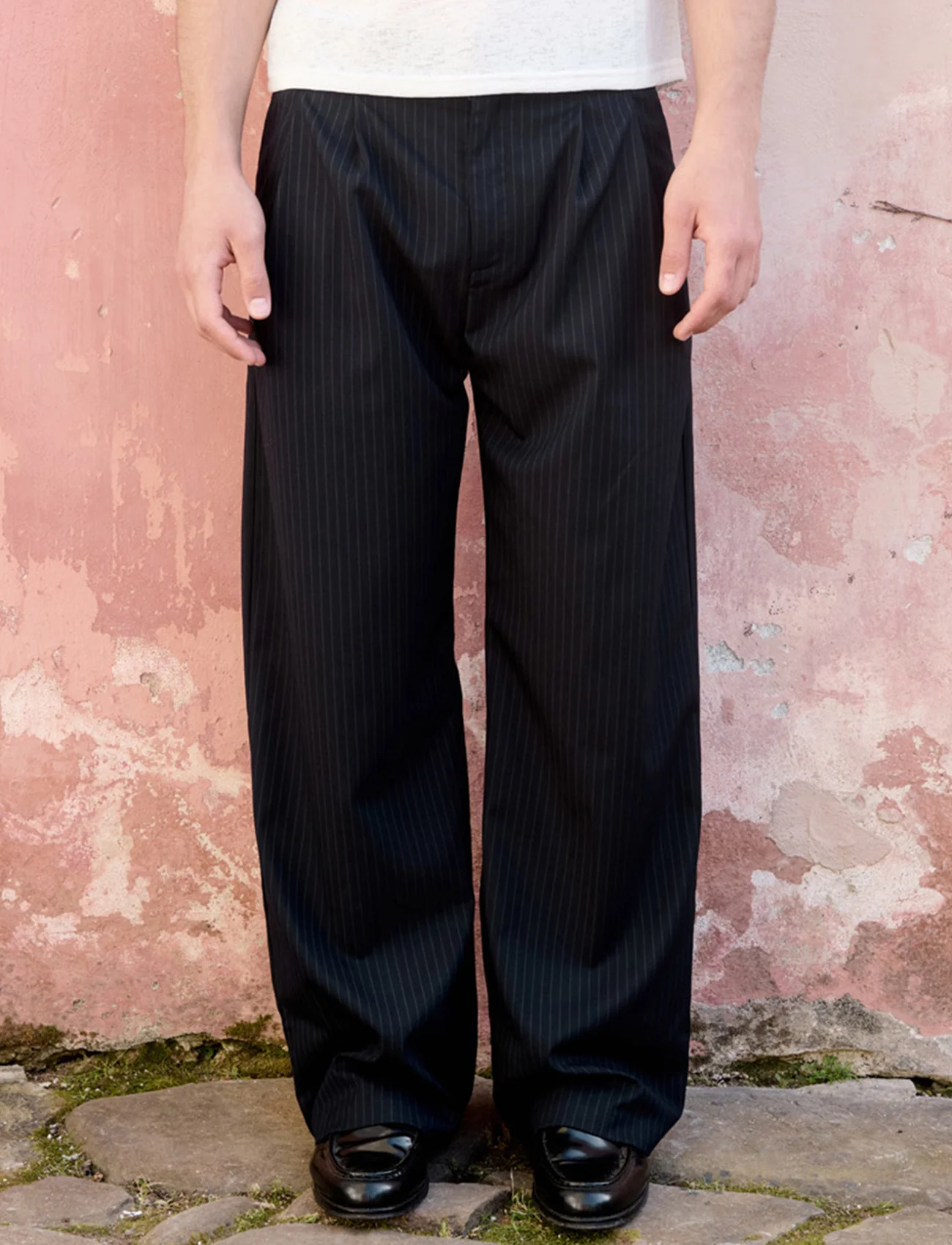 Dylan Trousers, Navy Stripe - Image 2