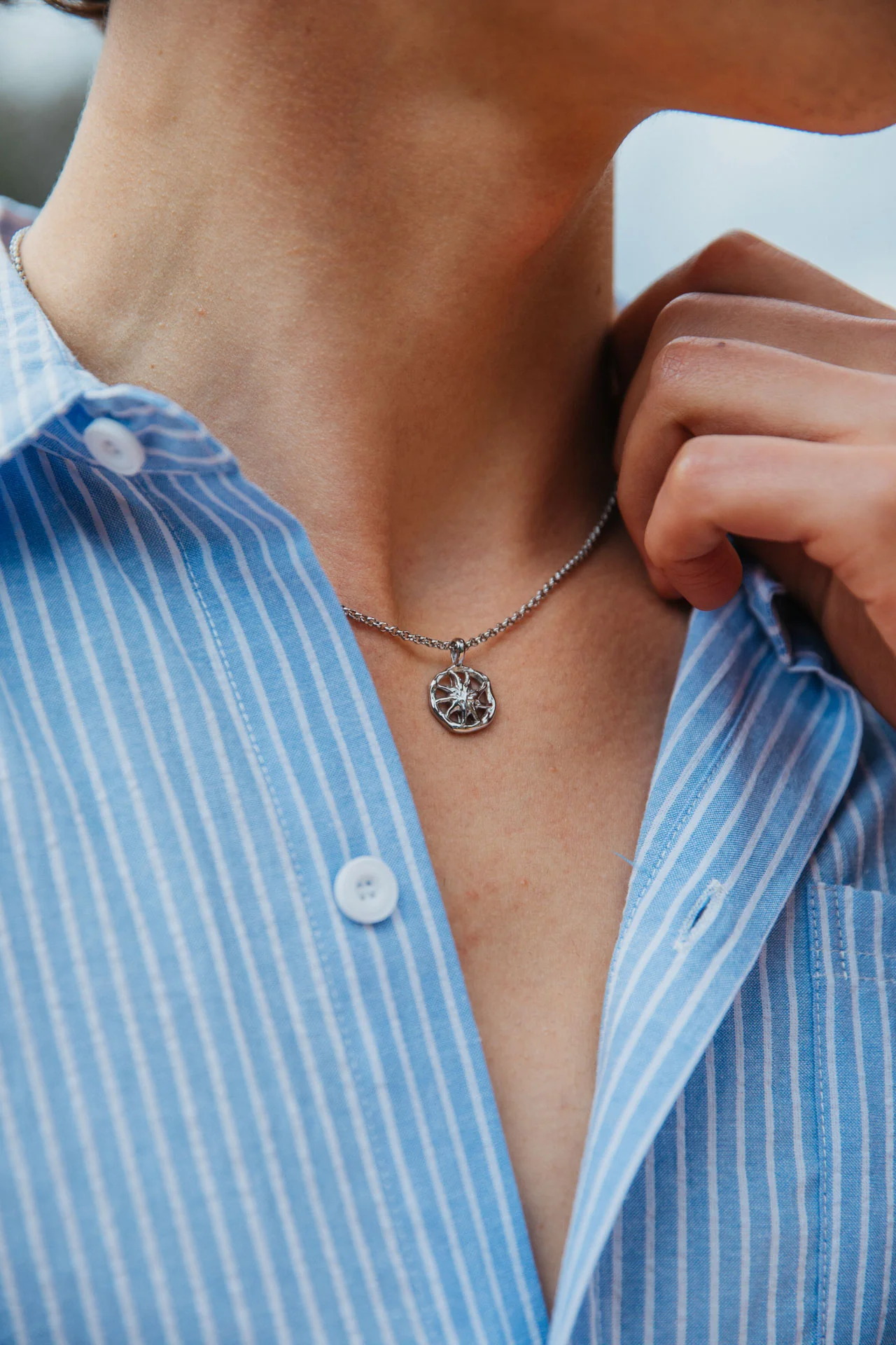 Elios Necklace, Silver - Image 2
