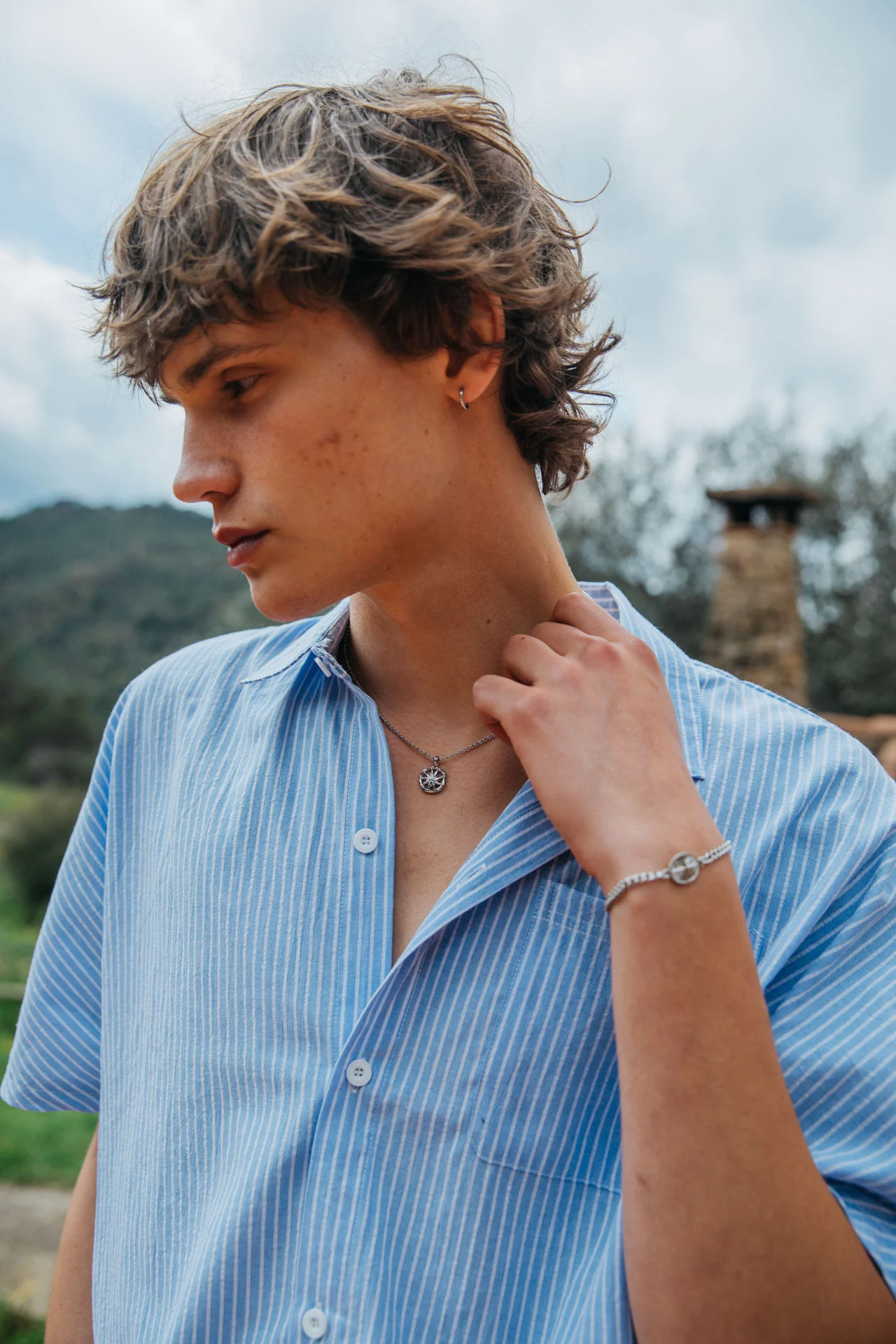 Elios Necklace, Silver - Image 3