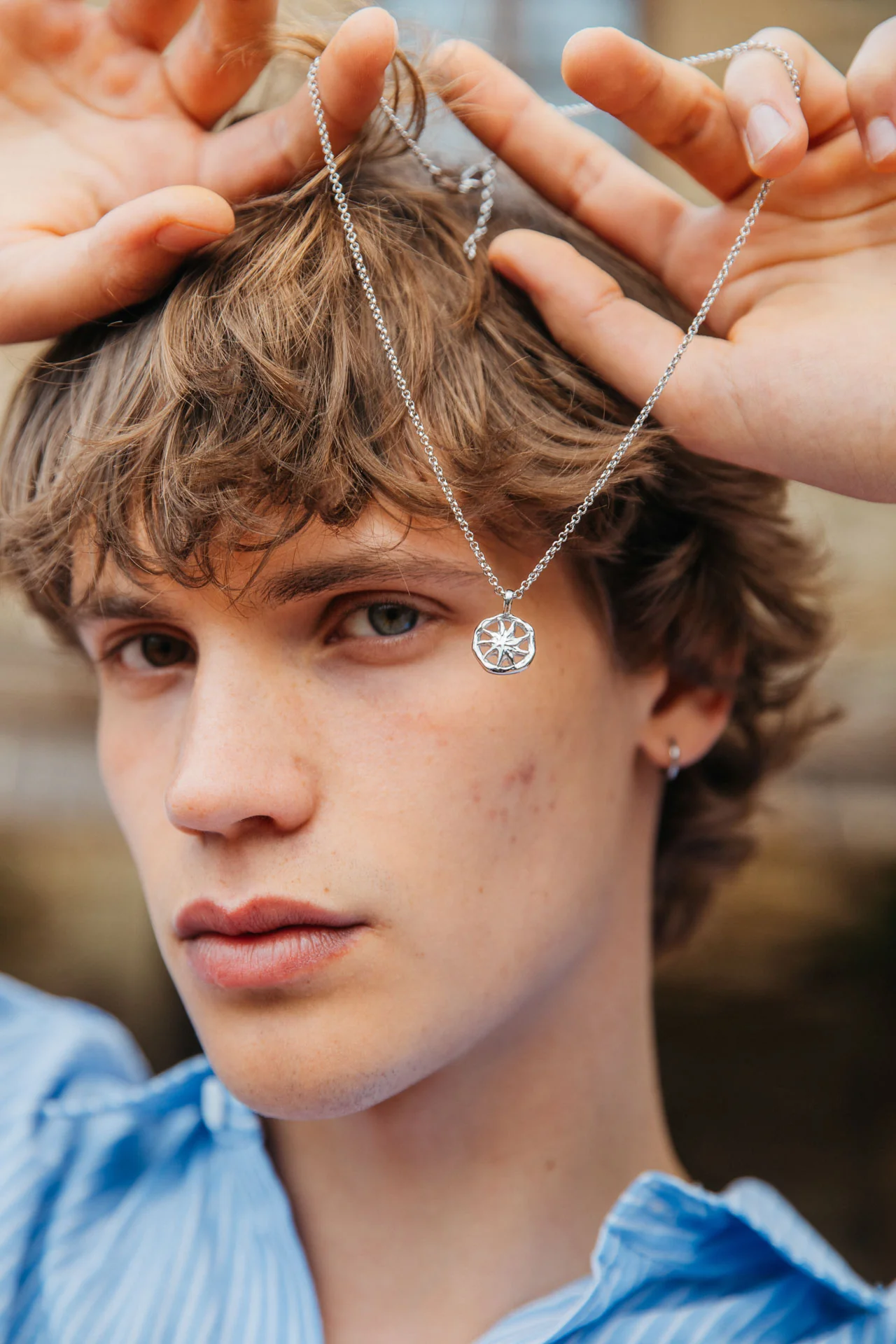 Elios Necklace, Silver - Image 4