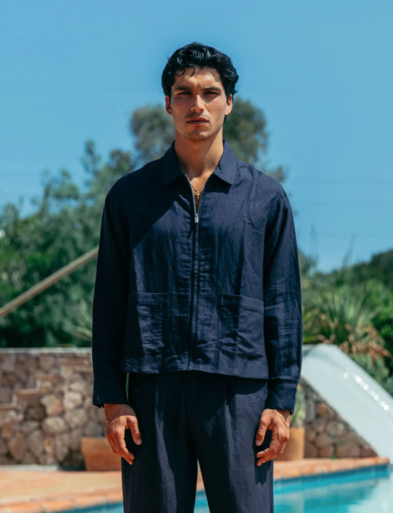 Emile Linen Zip Shirt - Image 2
