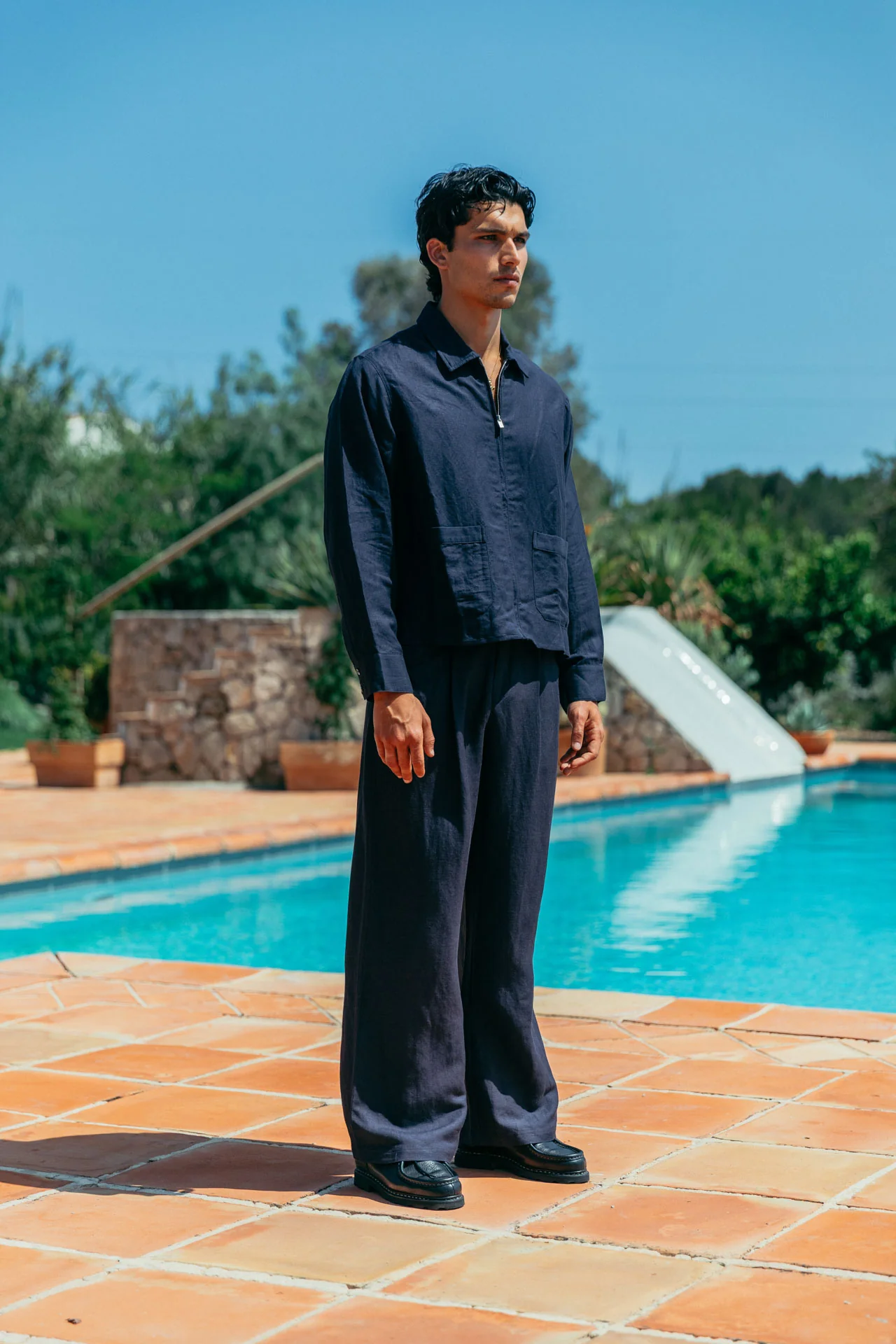 Emile Linen Zip Shirt - Image 4