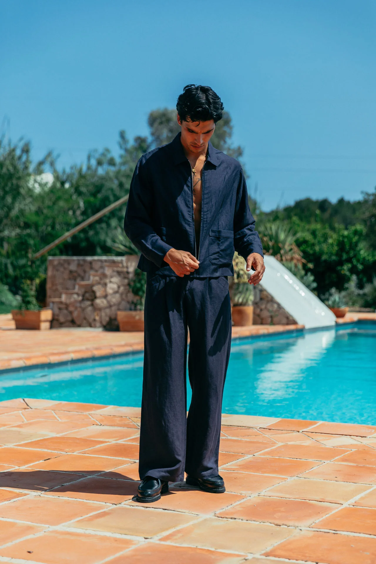 Emile Linen Zip Shirt - Image 6