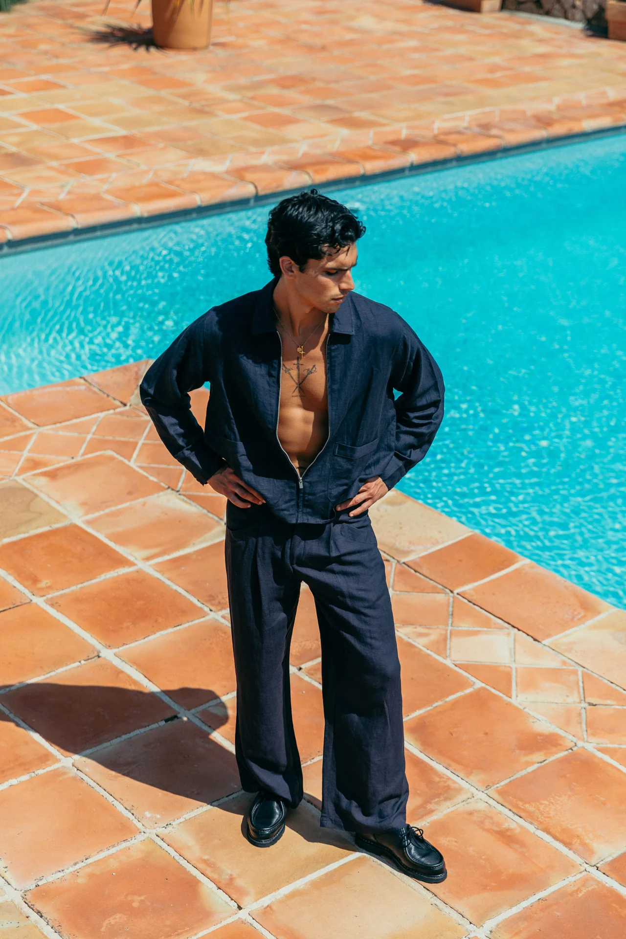 Emile Linen Zip Shirt - Image 9
