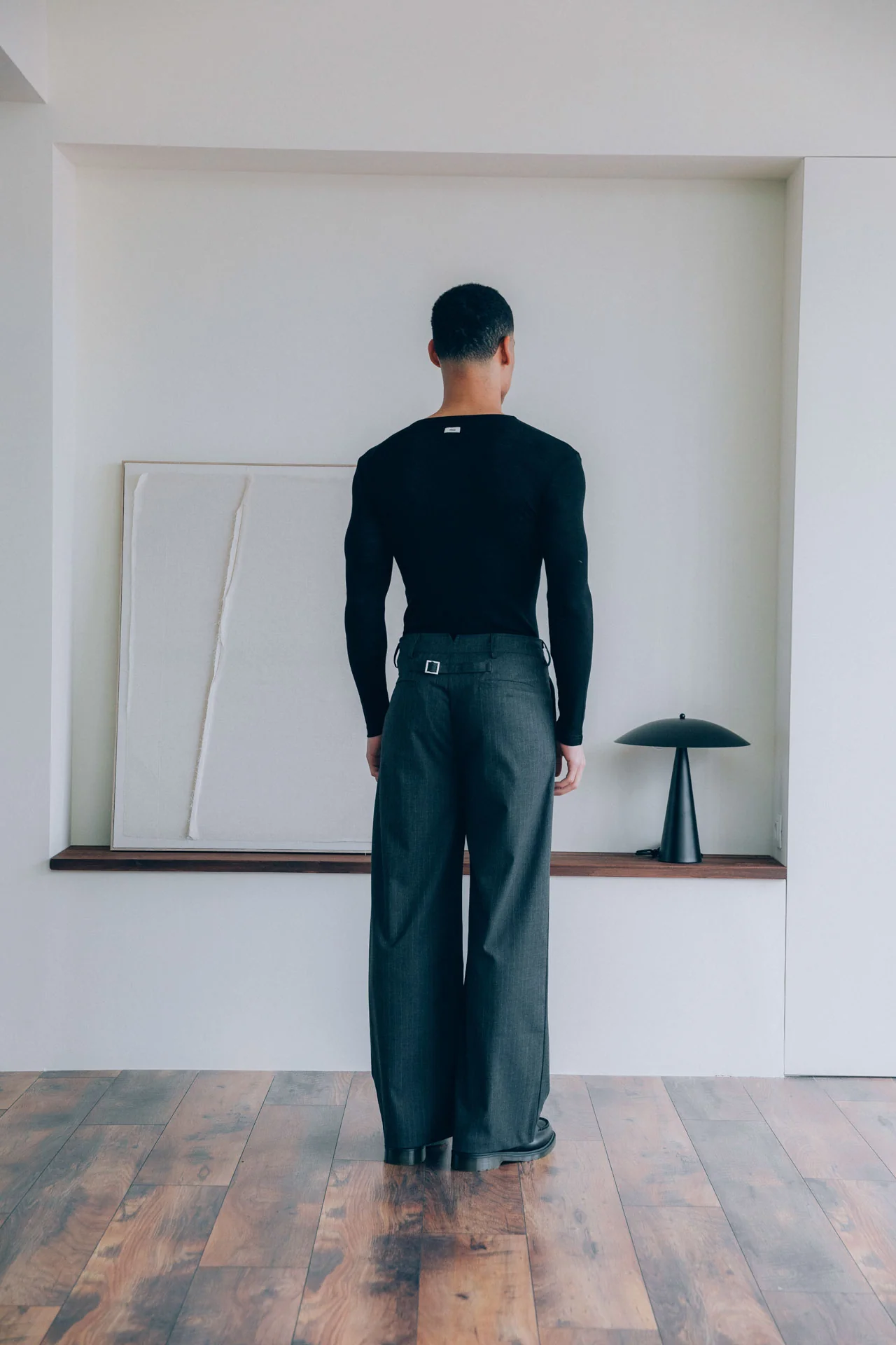 Hugh Tencel Henley, Black - Image 5