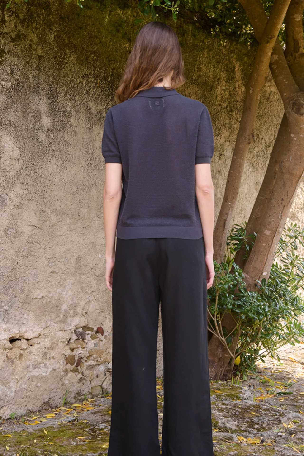James Open Knit Polo, Grey - Image 10
