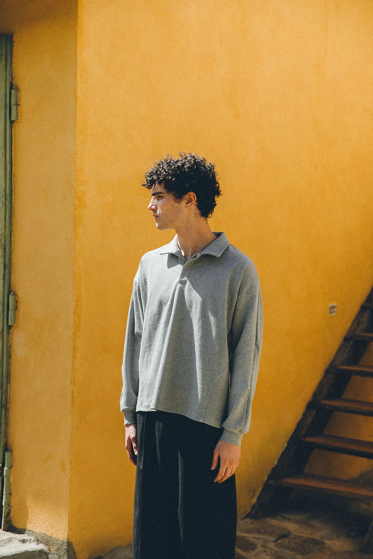 Mateo Cotton Polo, Grey - Image 3