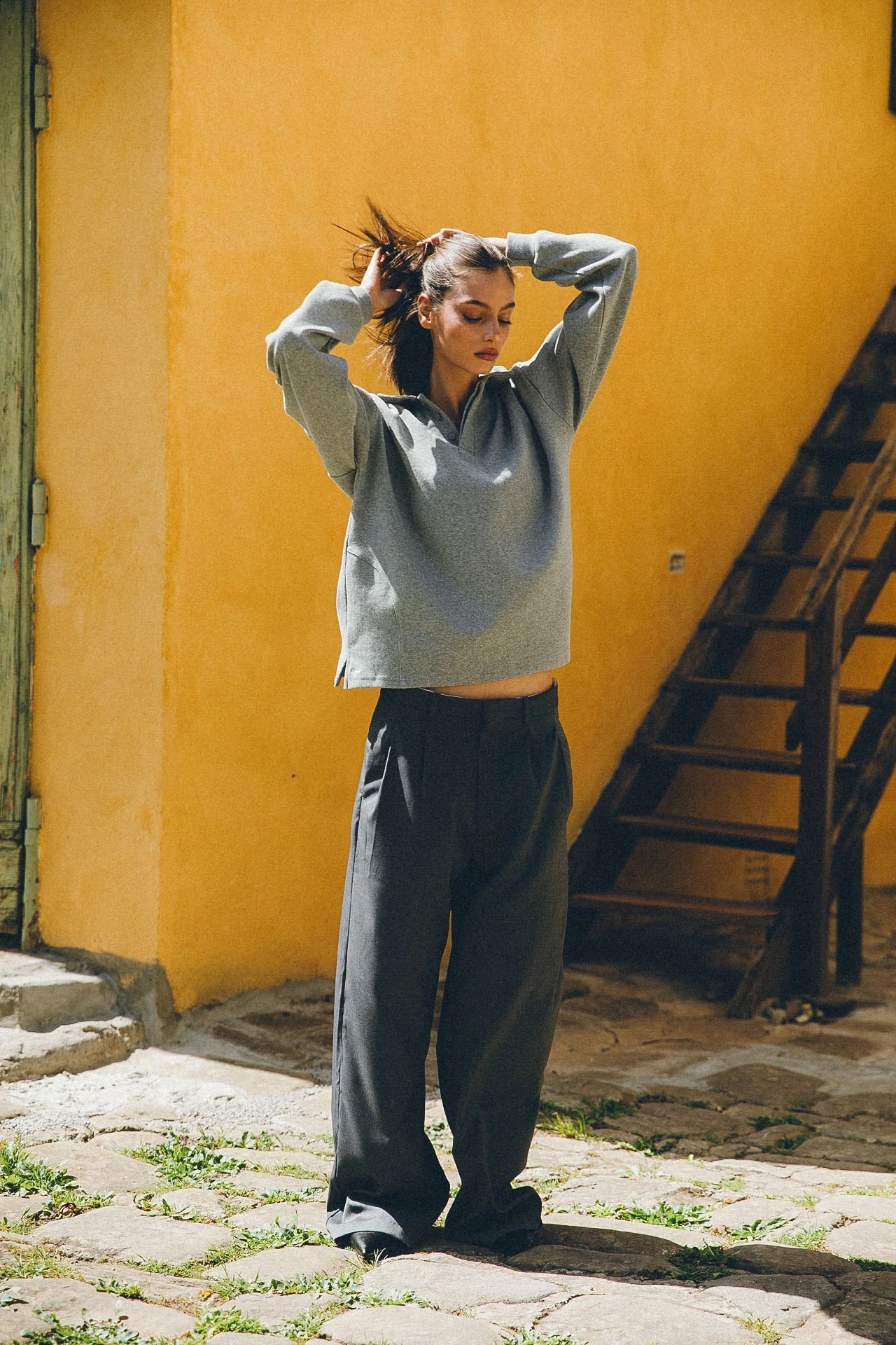 Mateo Cotton Polo, Grey - Image 4