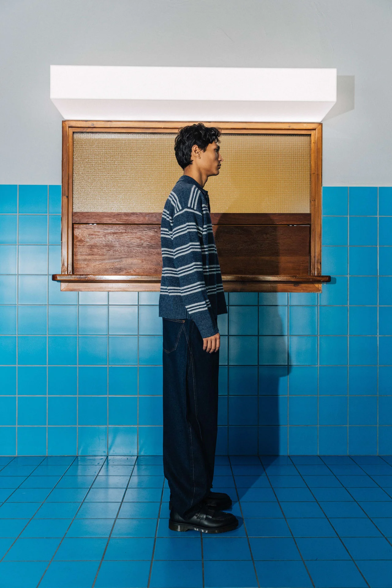 Myles Polo Knit, Navy - Image 4