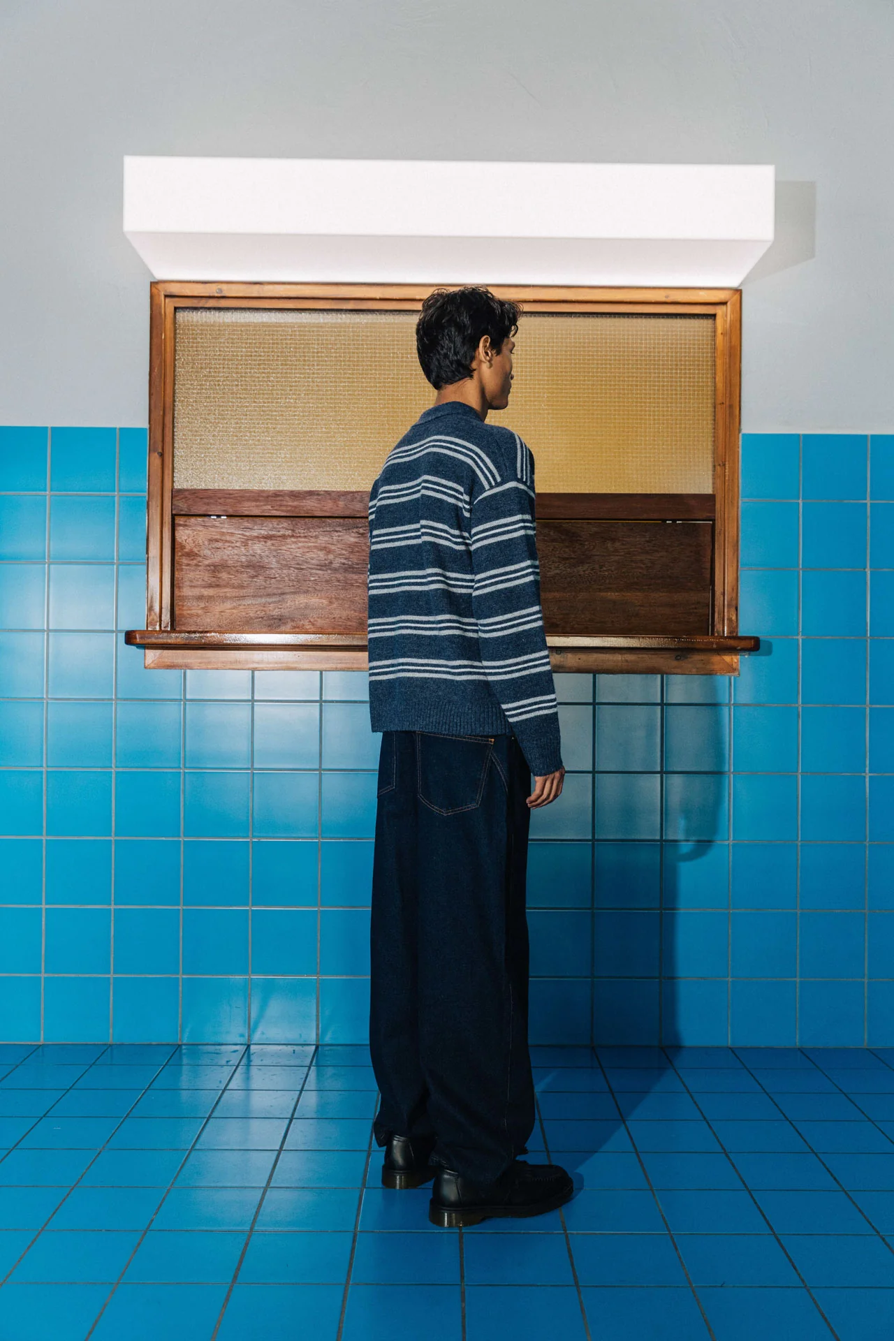 Myles Polo Knit, Navy - Image 5