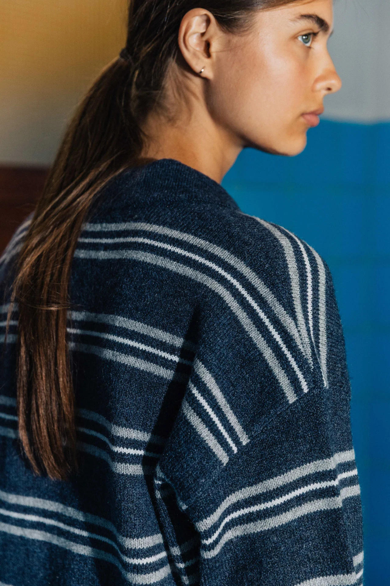 Myles Polo Knit, Navy - Image 8