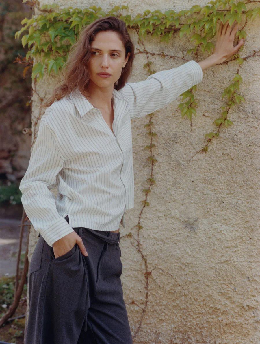 Nika Shirt, White Stripe - Image 13