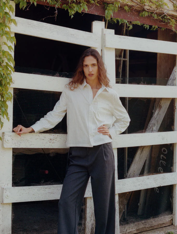 Nika Shirt, White Stripe - Image 14