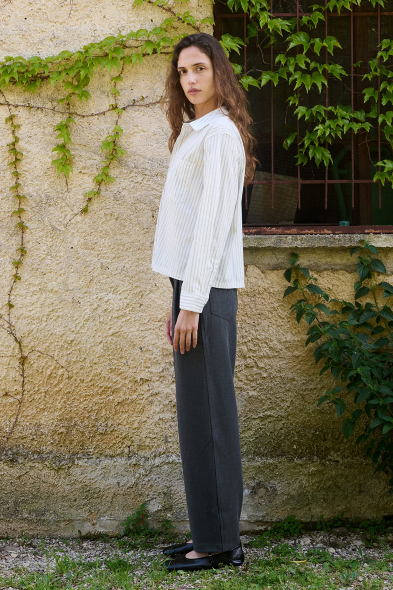 Nika Shirt, White Stripe - Image 9