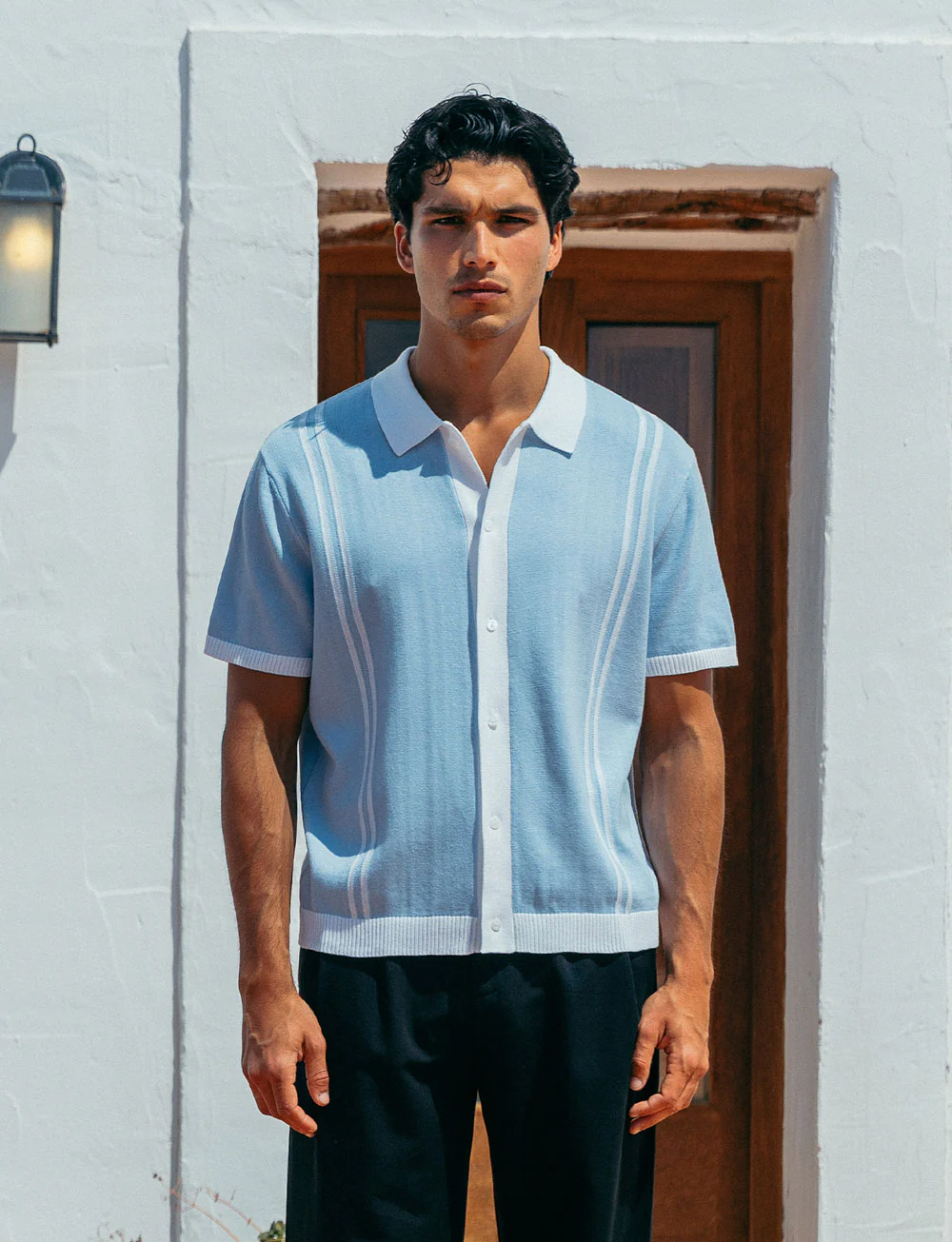 Ripley Knit Shirt, Sky Blue - Image 2