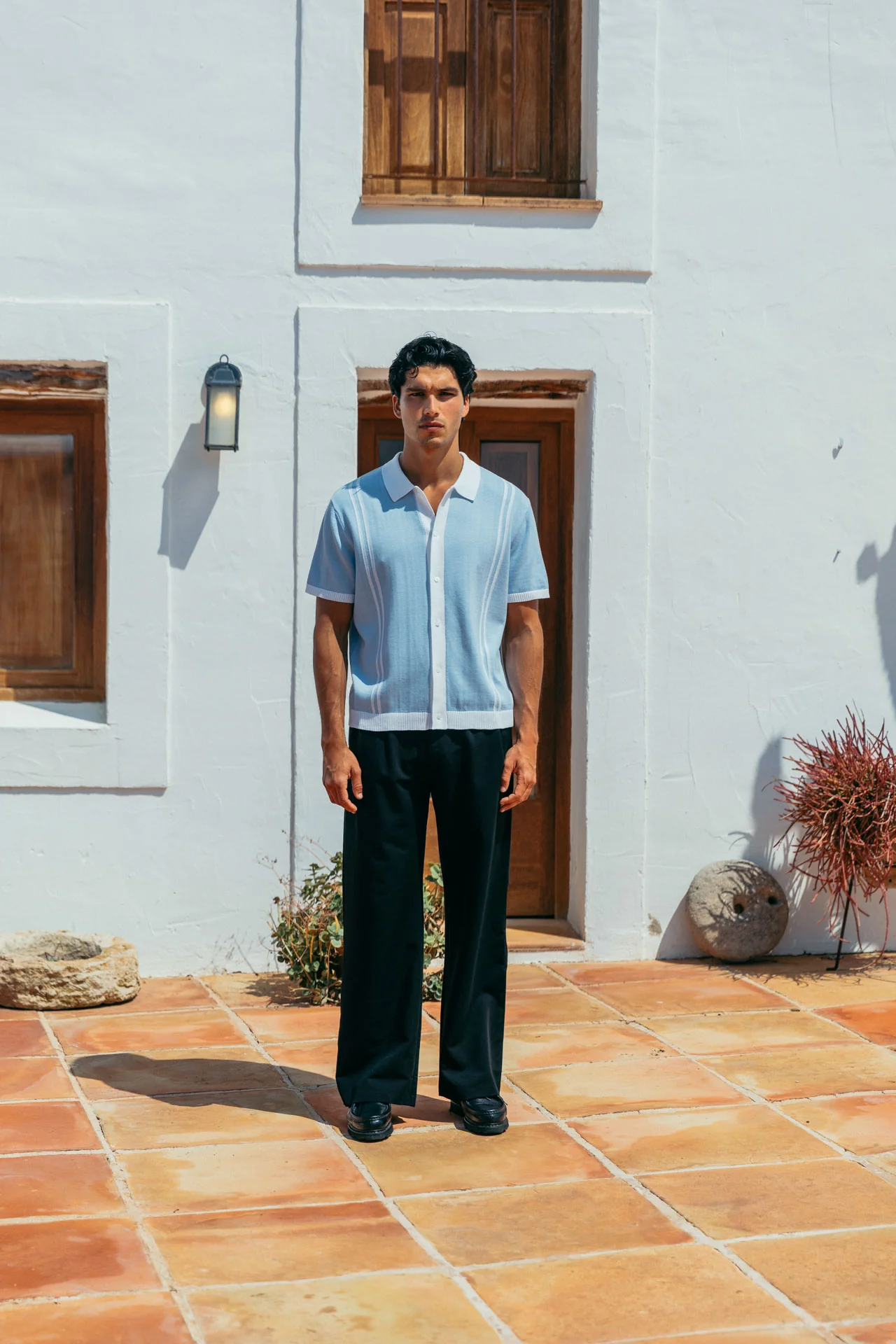 Ripley Knit Shirt, Sky Blue - Image 3
