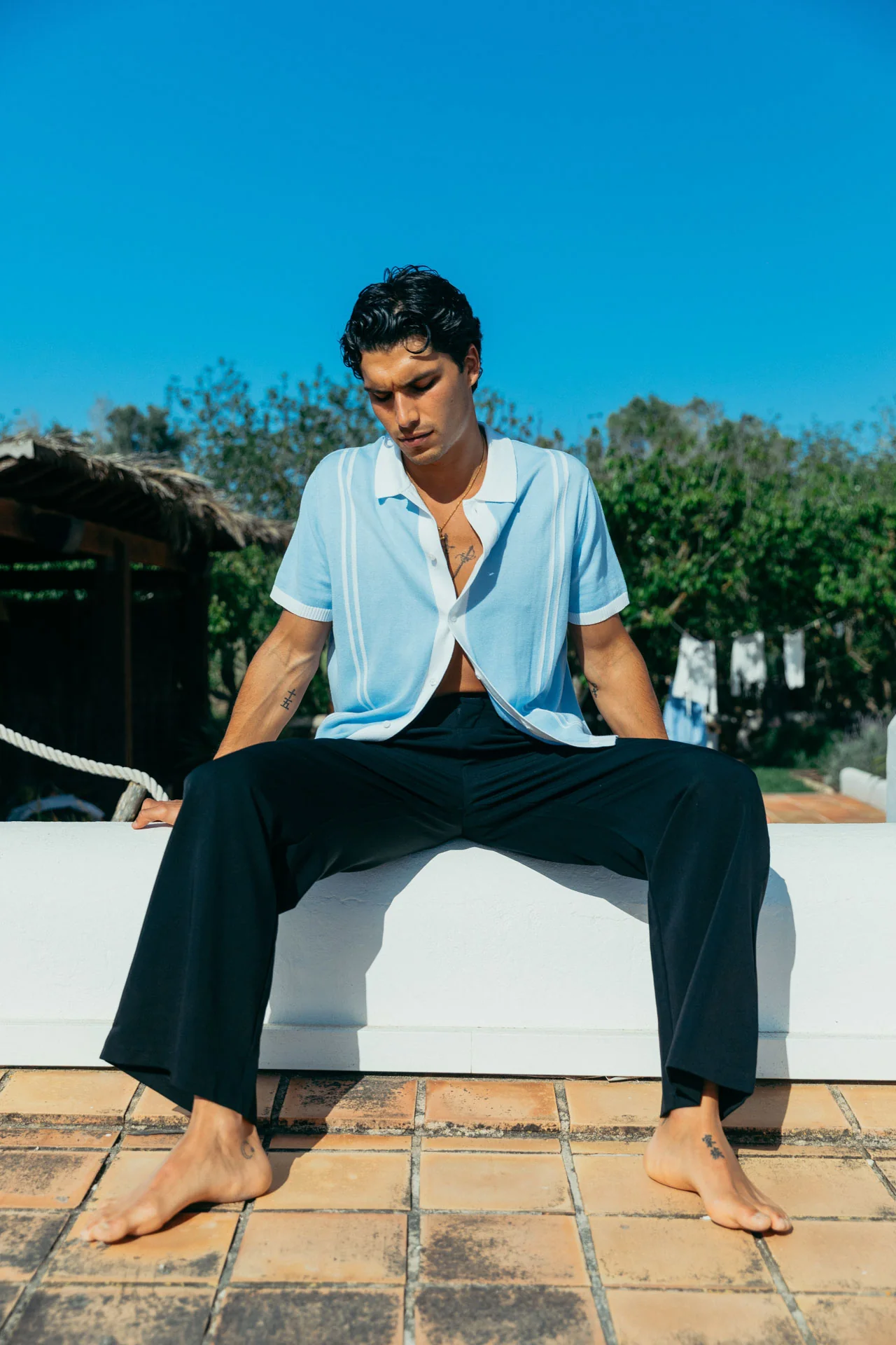 Ripley Knit Shirt, Sky Blue - Image 6