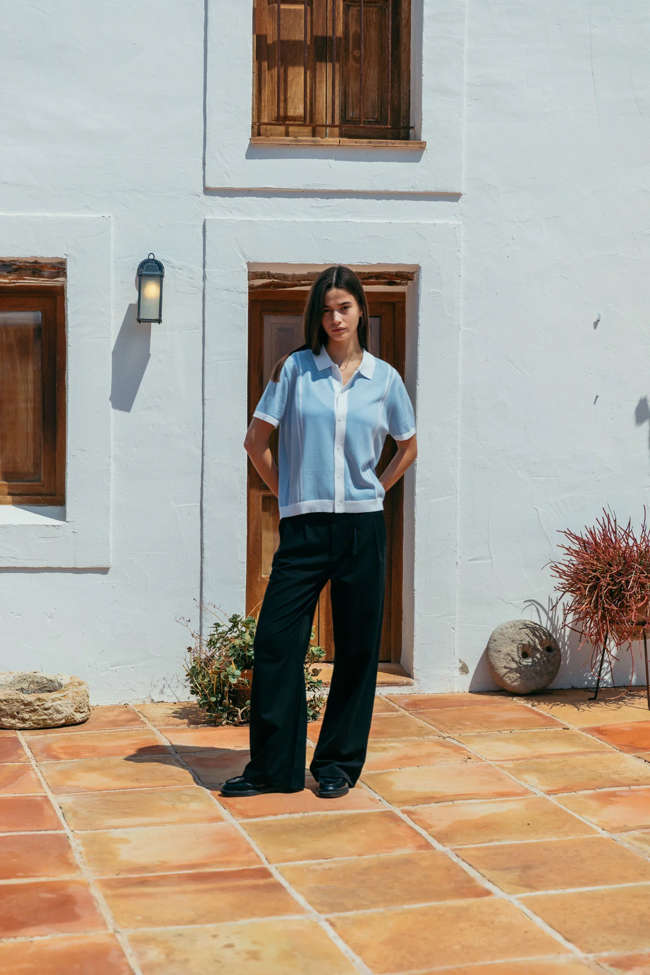 Ripley Knit Shirt, Sky Blue - Image 8