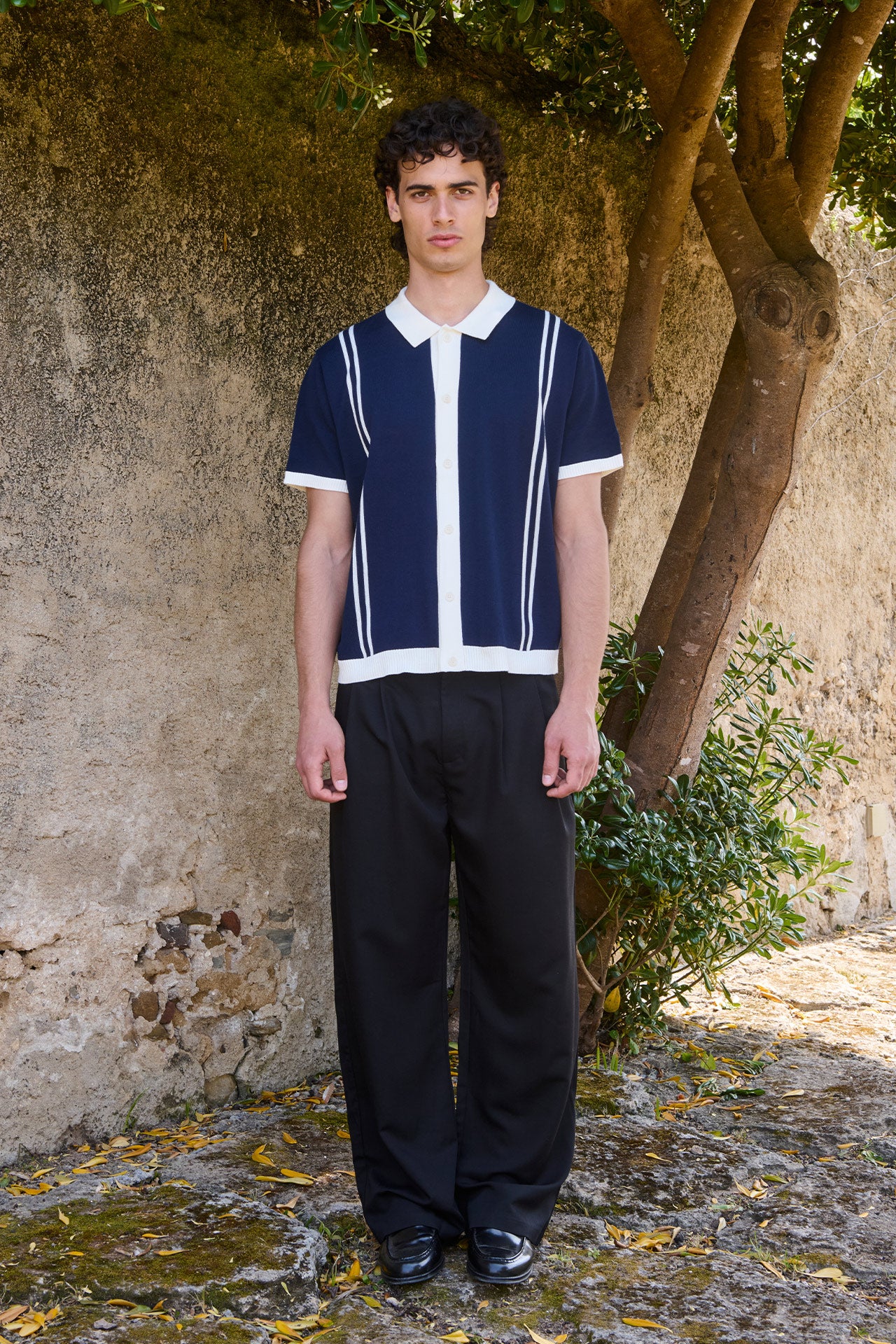 Ripley Knit Shirt, Navy - Image 3